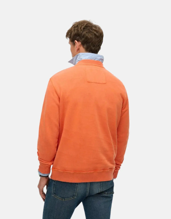 Superdry Men's Vintage Athletic Preppy Orange 100% Cotton Crew Sweatshirt