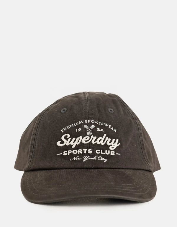 Superdry Vintage Club Black Baseball Cap: Classic Style, Adjustable, Durable Comfort