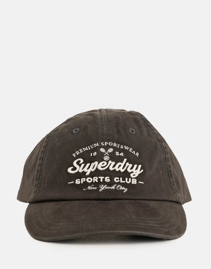 Superdry Vintage Club Black Baseball Cap: Classic Style, Adjustable, Durable Comfort