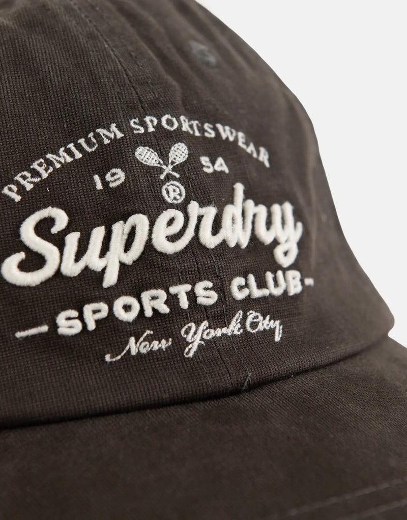 Superdry Vintage Club Black Baseball Cap: Classic Style, Adjustable, Durable Comfort