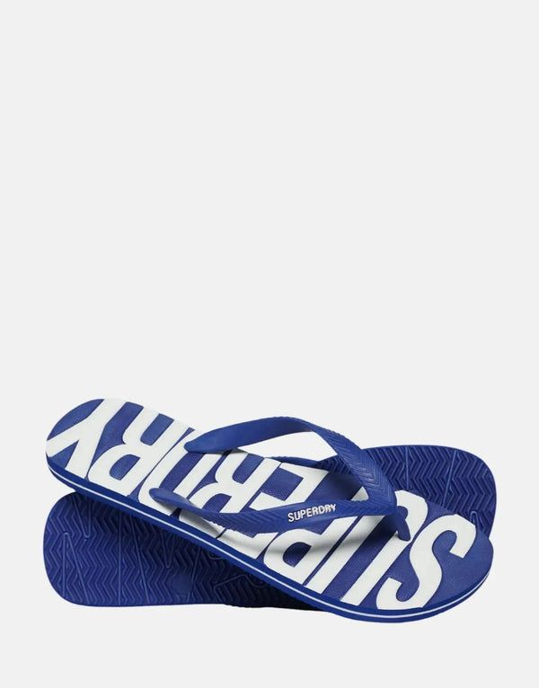 Superdry Vintage Regal Blue Vegan Flip Flops for Men - Eco-Friendly Comfort