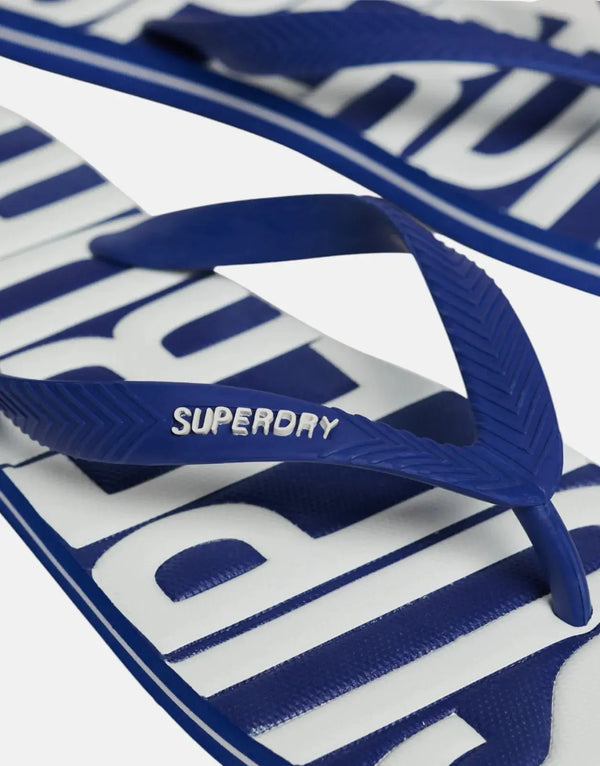 Superdry Vintage Regal Blue Vegan Flip Flops for Men - Eco-Friendly Comfort