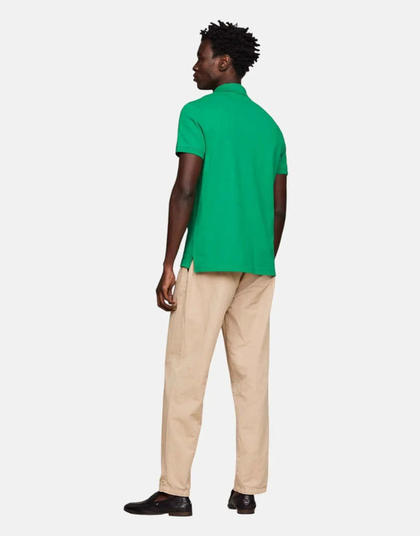 Tommy Hilfiger 1985 Classic Green Regular Fit Men's Polo Shirt Organic Cotton