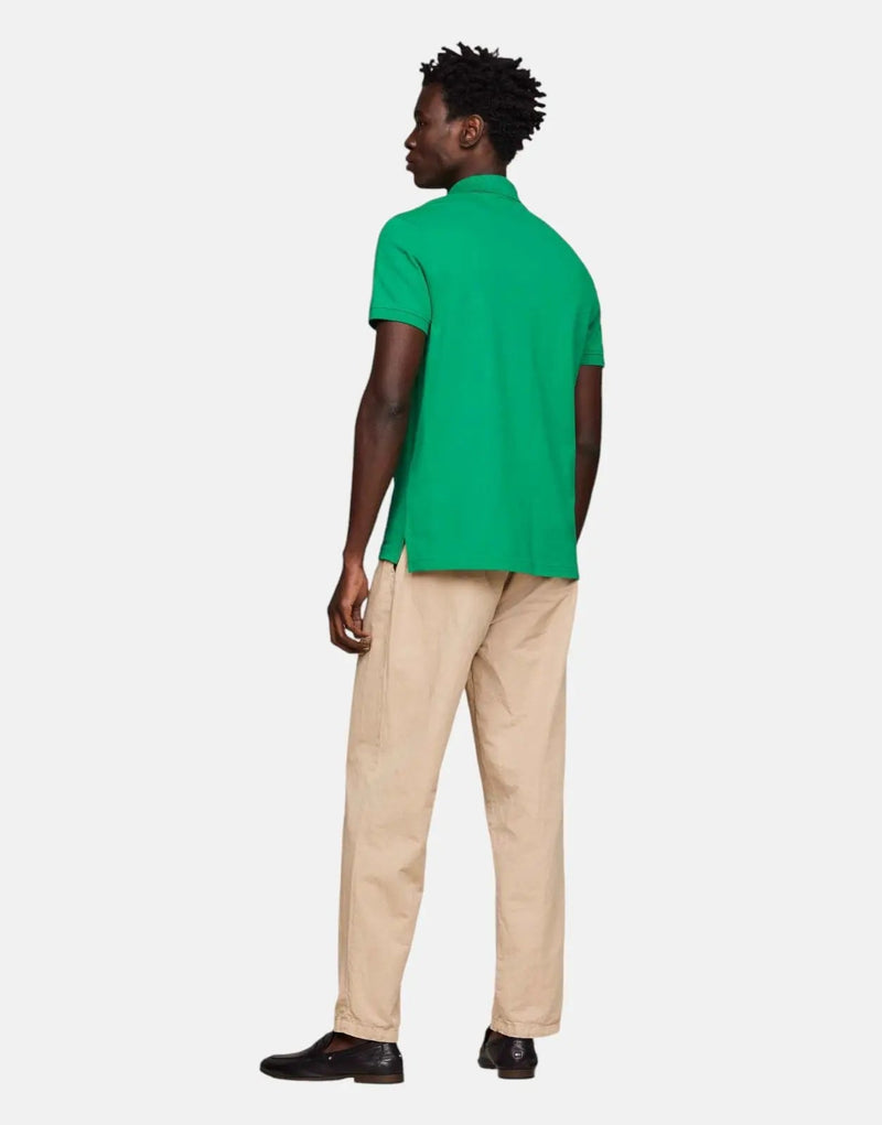 Tommy Hilfiger 1985 Classic Green Regular Fit Men's Polo Shirt Organic Cotton