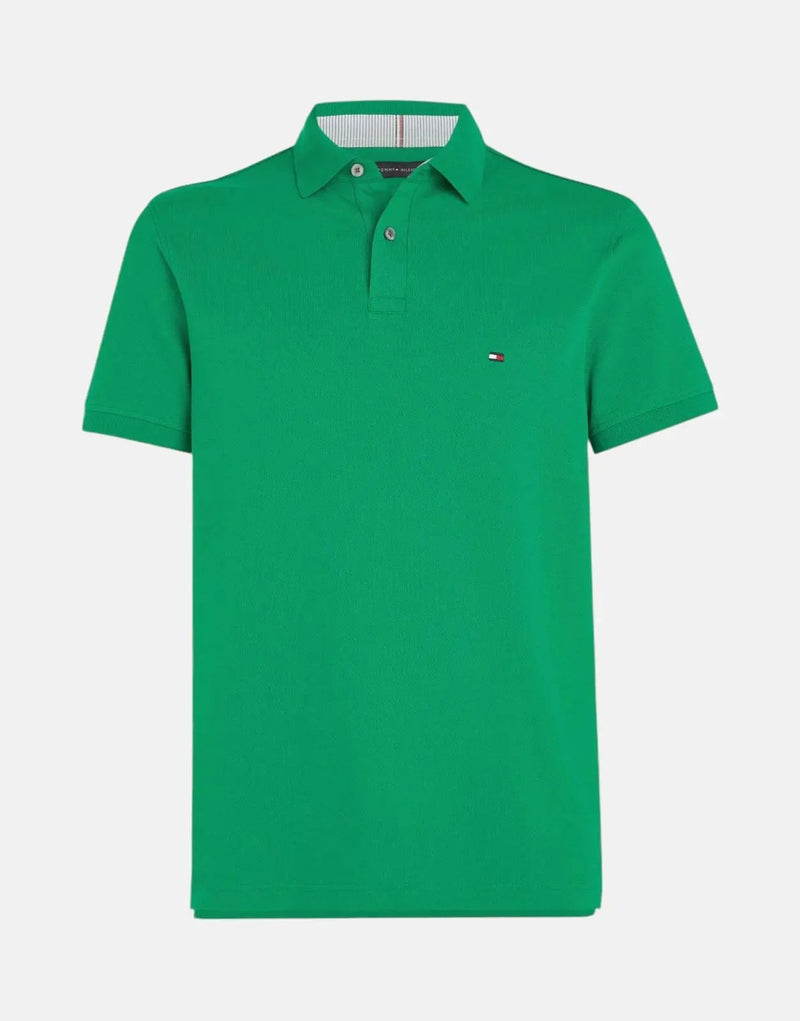 Tommy Hilfiger 1985 Classic Green Regular Fit Men's Polo Shirt Organic Cotton