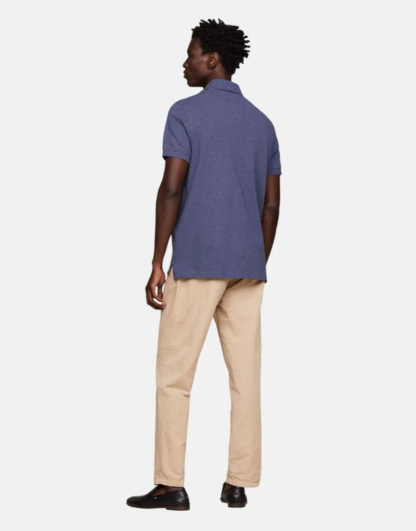 Tommy Hilfiger 1985 Slim Fit Organic Cotton Denim Blue Polo Shirt
