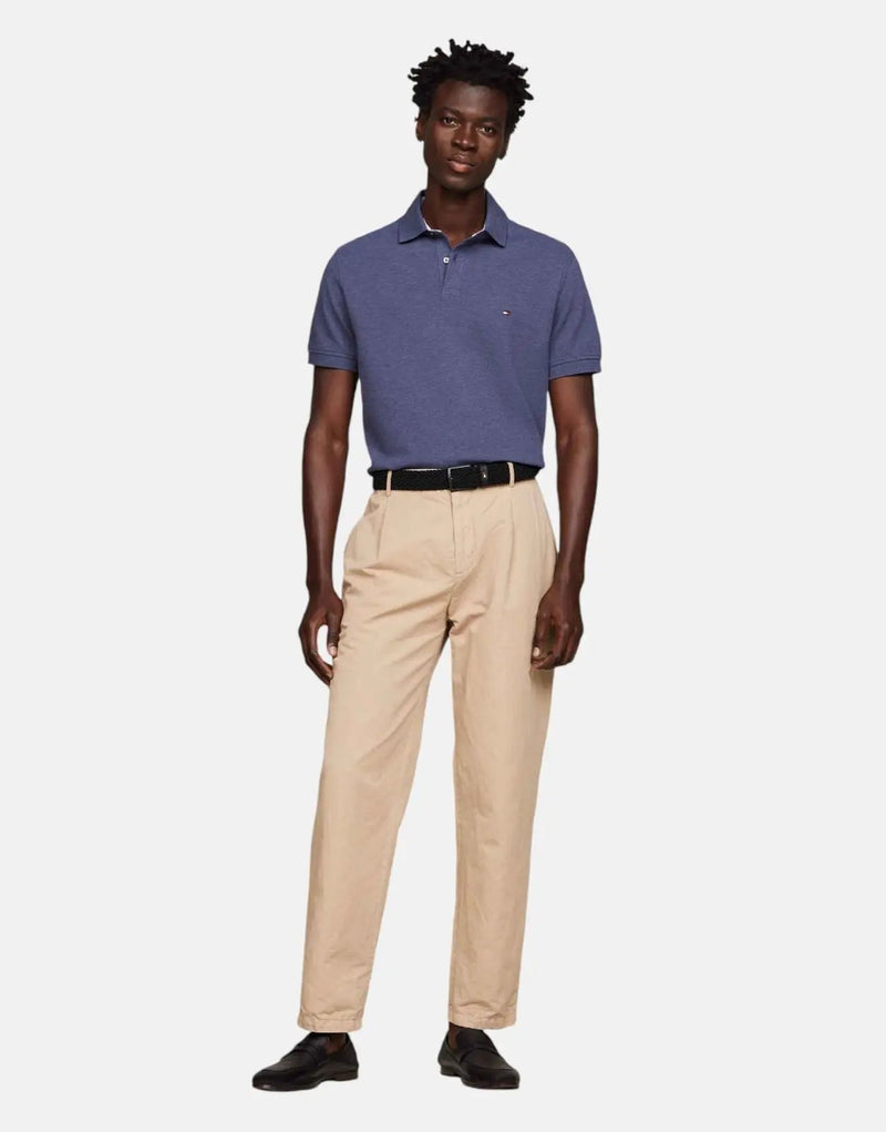 Tommy Hilfiger 1985 Slim Fit Organic Cotton Denim Blue Polo Shirt