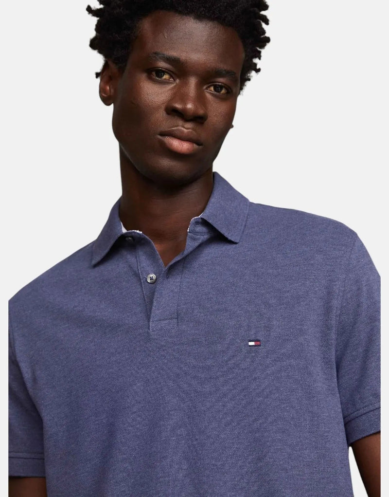 Tommy Hilfiger 1985 Slim Fit Organic Cotton Denim Blue Polo Shirt