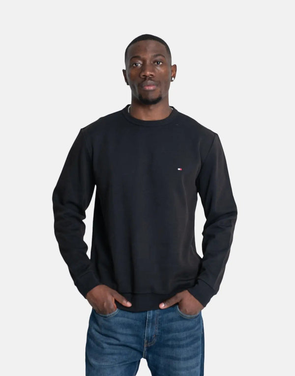 Tommy Hilfiger Essential Intechno Black Crew Neck Tee – Soft, Versatile, Durable