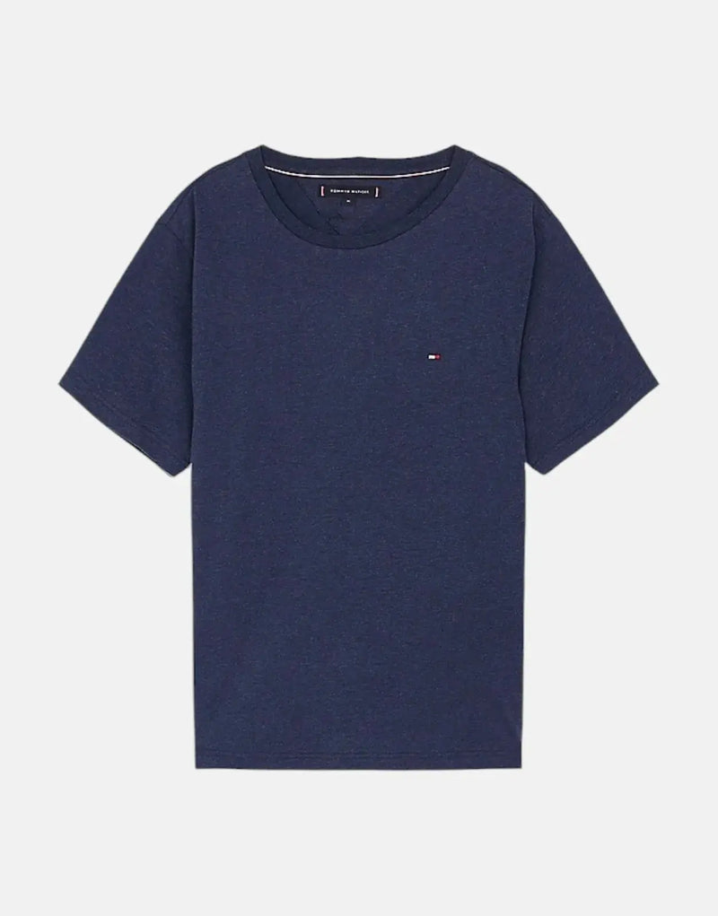 Tommy Hilfiger Essential Men's Heather Navy Regular Fit Pure Cotton T-Shirt