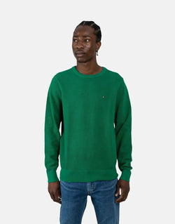 Tommy Hilfiger Men's Essential Structure Green Crew Neck T-Shirt