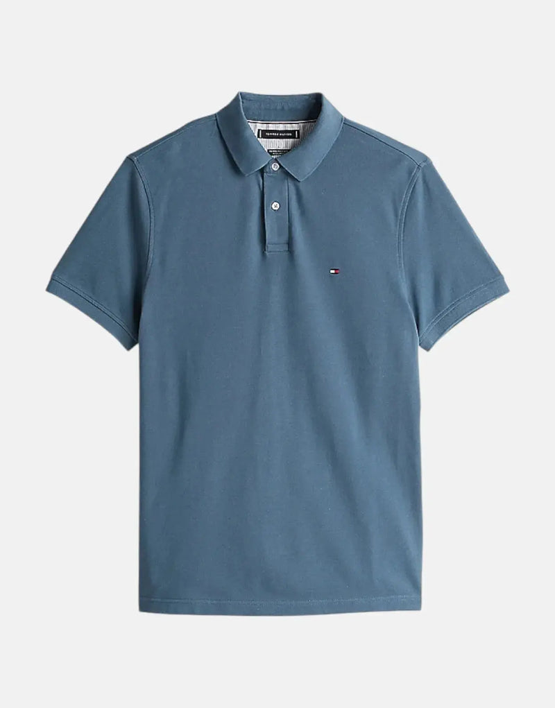 Tommy Hilfiger 1985 Regular Fit Steel Blue Organic Cotton Polo Shirt