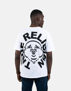 True Religion Men's Buddha Face White Graphic Tee - Premium Comfort Style