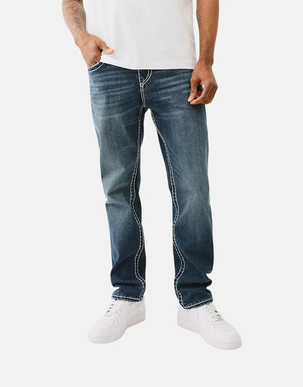 True Religion Rocco Super T Frayed Skinny Blue Jeans - Iconic Style & Comfort