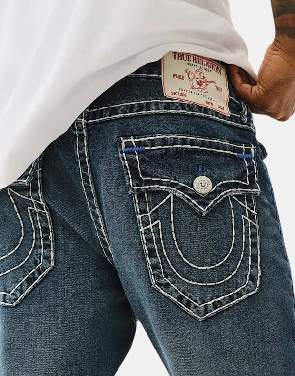 True Religion Rocco Super T Frayed Skinny Blue Jeans - Iconic Style & Comfort
