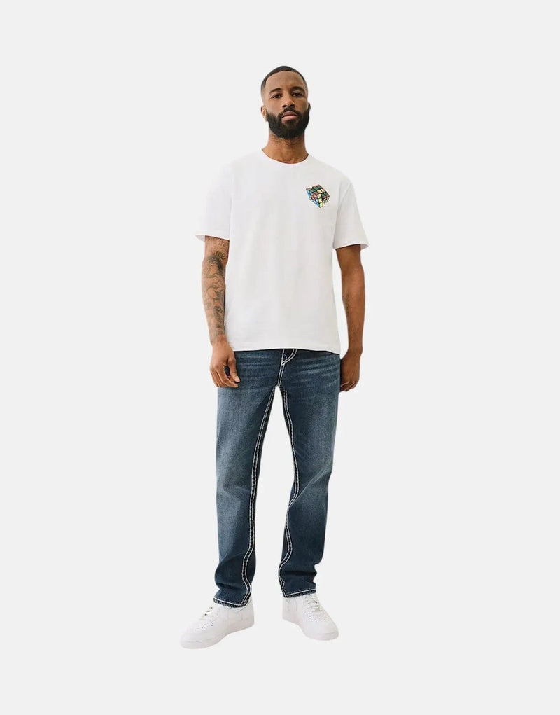 True Religion Rocco Super T Frayed Skinny Blue Jeans - Iconic Style & Comfort