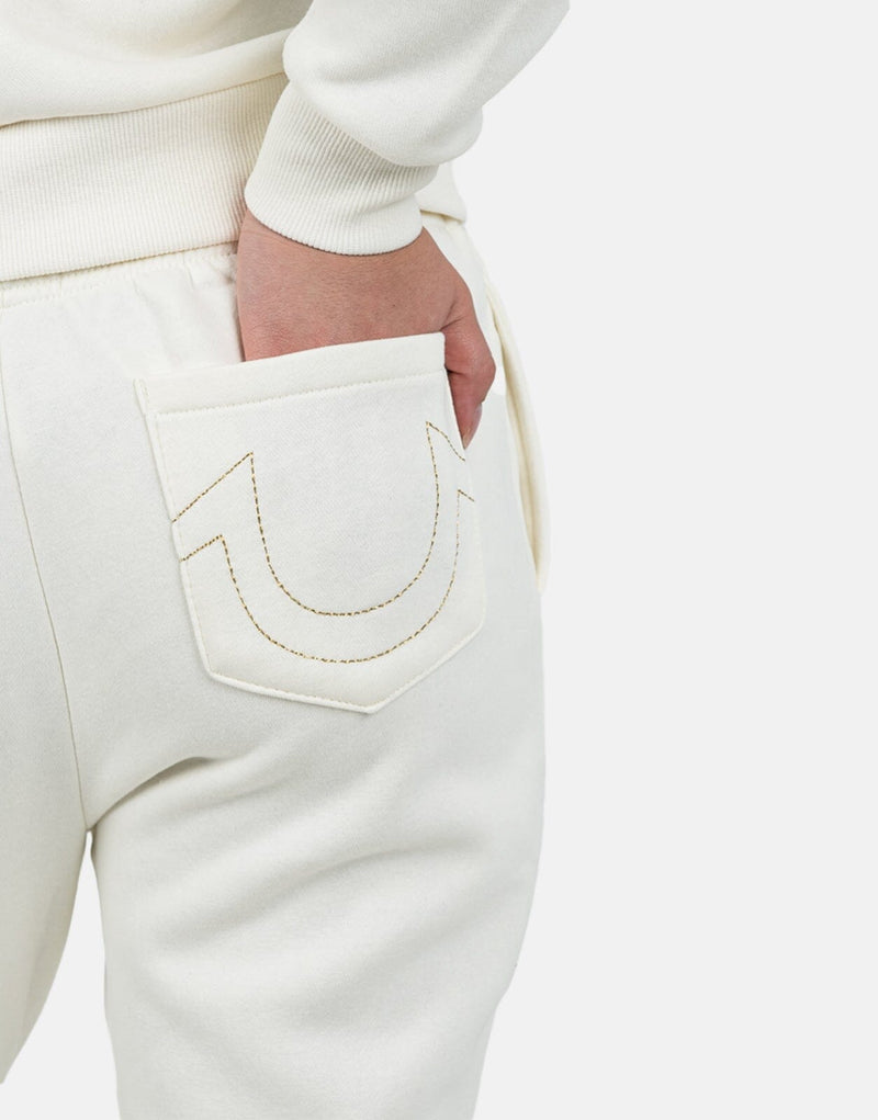 True Religion Script TR Off White Joggers: Premium Comfort & Iconic Style