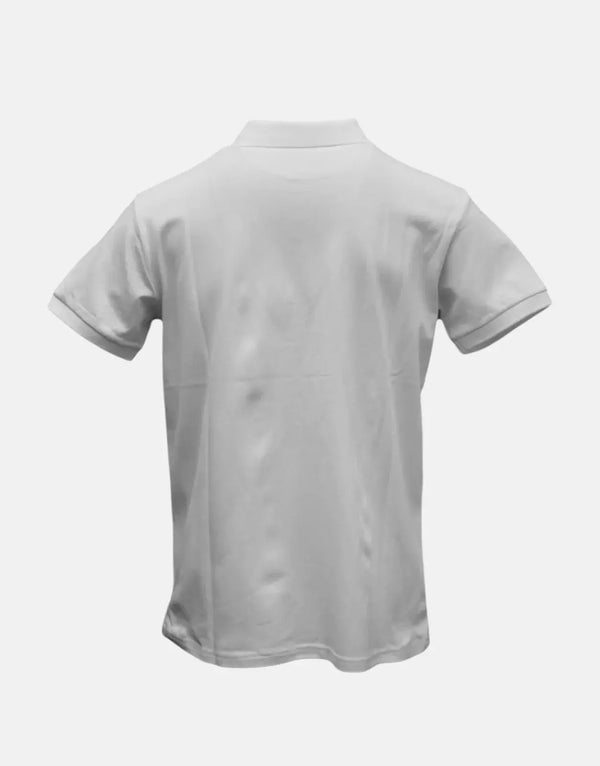 Vialli Dollar White Golfer Polo: Premium Stretch Cotton Comfort for Men