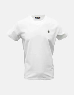 Vialli Identif Crisp White Men's T-Shirt with Signature Badge Round Neck