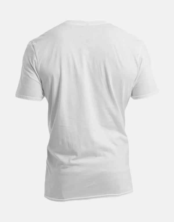 Vialli Identif Crisp White Men's T-Shirt with Signature Badge Round Neck