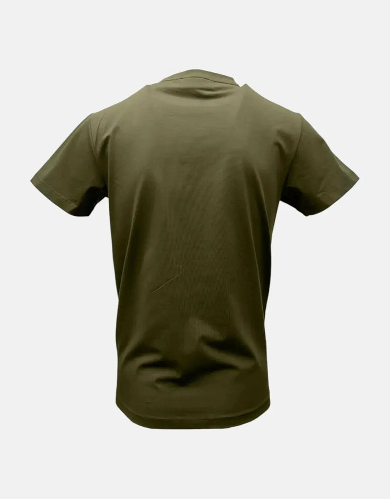 Vialli Identify Olive T-Shirt: Soft Cotton-Spandex Blend, Classic Round Neck Style