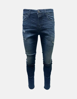 Vialli Jevancinio Men's Premium Navy Stretch Denim Jeans for Everyday Style
