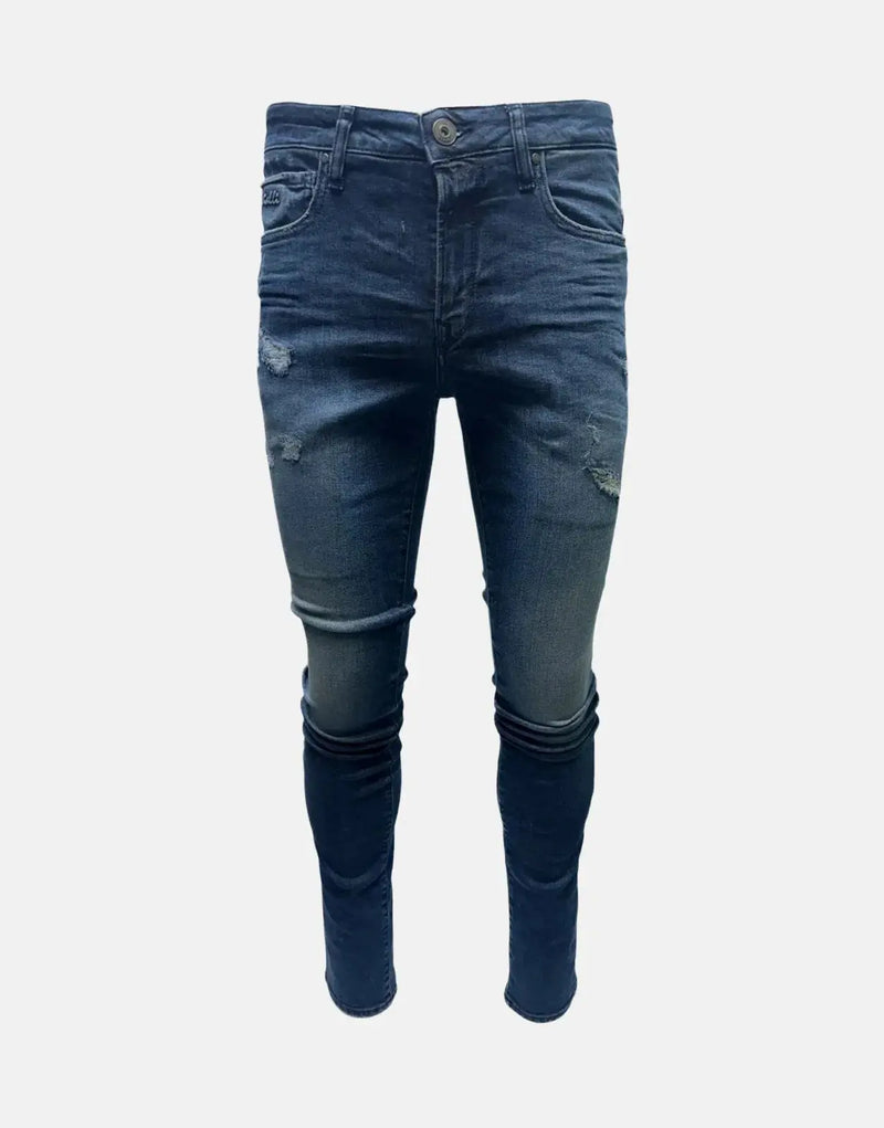 Vialli Jevancinio Men's Premium Navy Stretch Denim Jeans for Everyday Style
