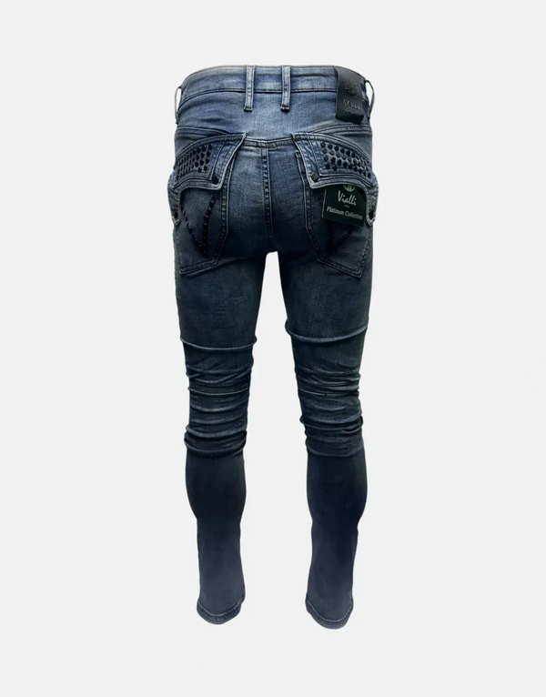 Vialli Josephine Navy Skinny Jeans: Slim Fit, Stretch Denim, All-Day Comfort