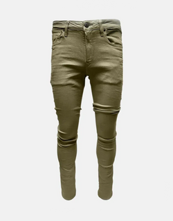 Vialli Jupieter Men's Khaki Skinny Jeans: Platinum Collection, Slim Fit, Stylish Comfort
