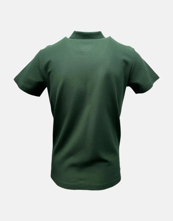Vialli Kabuci Olive Green Cotton Polo Shirt with Distinctive Front Badges