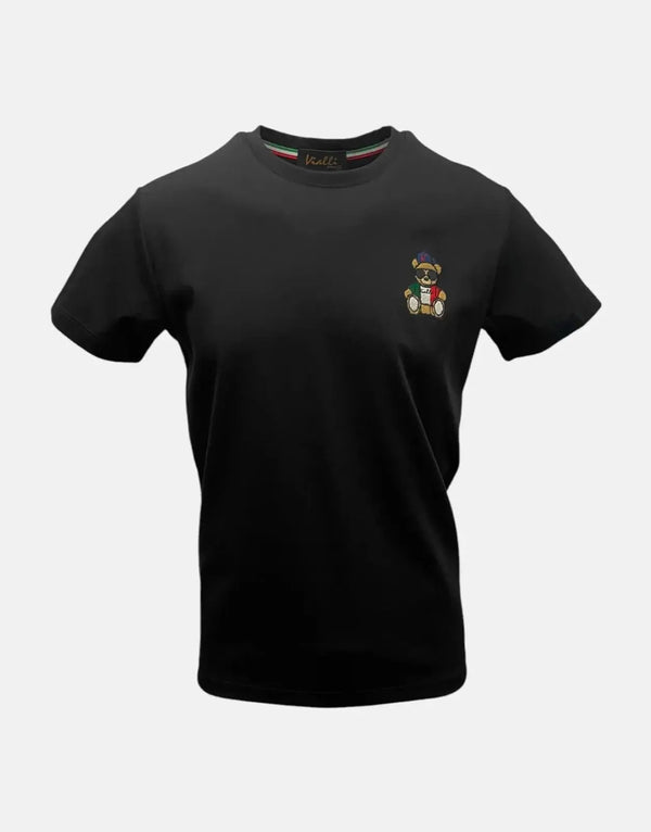 Vialli Kargo Premium Black T-Shirt: Ultimate Comfort, Modern Tailored Fit, Versatile