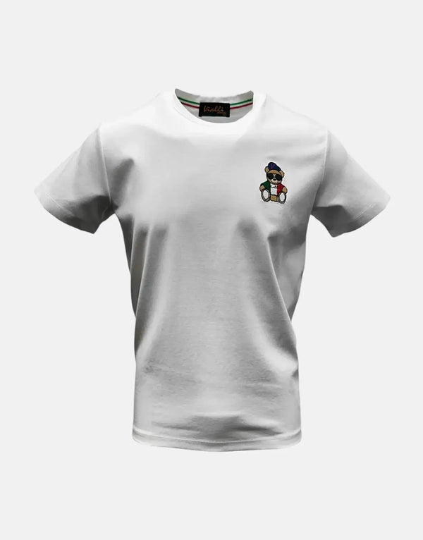 Premium Vialli Kargo White T-Shirt: Soft Cotton, Classic Comfort, Versatile Style