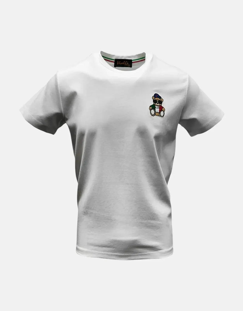 Premium Vialli Kargo White T-Shirt: Soft Cotton, Classic Comfort, Versatile Style