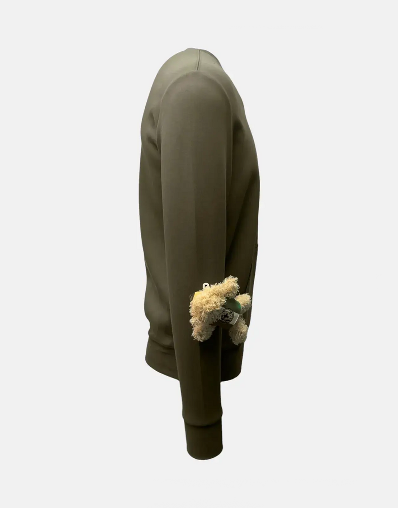 Vialli Kithent Olive Green Men's Sweatshirt - Cozy Winter Comfort with Patches