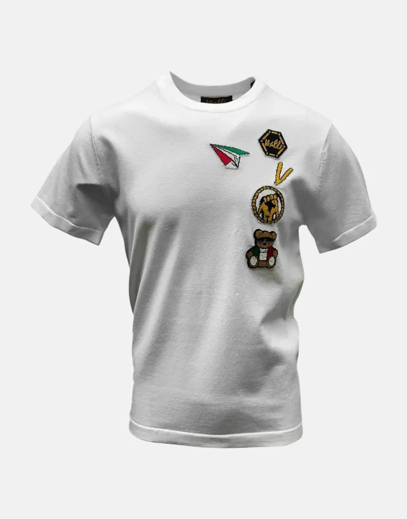 Vialli Krunch White T-Shirt for Men: Soft Cotton, Relaxed Fit, Everyday Casual Style