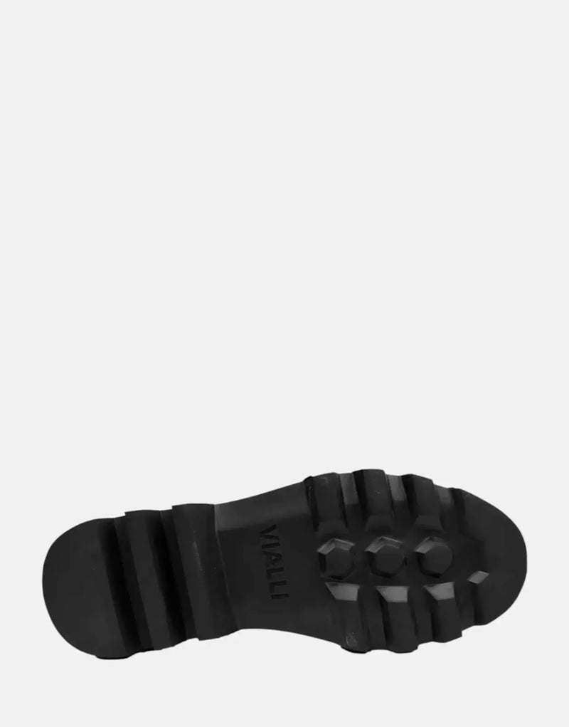 Vialli Uscita Black Sneakers: Sleek, Glossy, Stylish Gold Accents, Modern Footwear